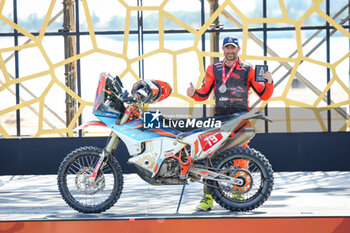 2024-01-19 - 79 BARATIN Amaury (fra), Horizon Moto 95, KTM, Moto, Originals by Motul, during the Final Podium of the Dakar 2024 on January 19, 2024 in Yanbu, Saudi Arabia - DAKAR 2024 - FINAL PODIUM - RALLY - MOTORS