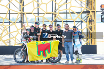 2024-01-19 - 83 DOMAS Fabien (fra), Nomade Racing, GasGas, Moto, Motul, during the Final Podium of the Dakar 2024 on January 19, 2024 in Yanbu, Saudi Arabia - DAKAR 2024 - FINAL PODIUM - RALLY - MOTORS