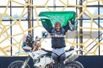 2024-01-19 - 122 ALMOGHEERA Abdulhalim (sau), Haleem, KTM, Moto, Originals by Motul, action during the Final Podium of the Dakar 2024 on January 19, 2024 in Yanbu, Saudi Arabia - DAKAR 2024 - FINAL PODIUM - RALLY - MOTORS