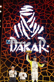 2024-01-19 - DUMONTIER Romain (fra), Team Dumontier Racing, Husqvarna, Moto, FIM W2RC, portrait during the Final Podium of the Dakar 2024 on January 19, 2024 in Yanbu, Saudi Arabia - DAKAR 2024 - FINAL PODIUM - RALLY - MOTORS