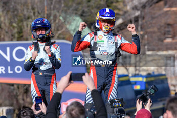 2024-01-28 - The Driver Thierry Neuville (Bel) and Martijn Wydaeghe (Bel) Of Team Hyundai Shell Mobis World Rally Team,Hyundai I20 N Rally1 Hybrid,The Final Podium Power Stage During Fia World Rally Championship Wrc Rallye Automobile Monte-Carlo 2024 28 January Gap , France - FIA WORLD RALLY CHAMPIONSHIP WRC RALLYE AUTOMOBILE MONTE-CARLO 2024  - RALLY - MOTORS