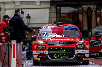 2024-01-25 - 20 ROSSEL Yohan, DUNAND Arnaud, Citroen C3 Rally2, action during the Rallye Automobile Monte Carlo 2024, 1st round of the 2024 WRC World Rally Car Championship, from January 25 to 28, 2024 at Monte Carlo, Monaco - AUTO - WRC - RALLYE AUTOMOBILE MONTE-CARLO 2024 - RALLY - MOTORS