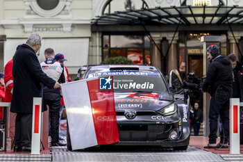 2024-01-25 - 18 KATSUTA Takamoto, JOHNSTON Aaron, Toyota GR Yaris Rally1, action during the Rallye Automobile Monte Carlo 2024, 1st round of the 2024 WRC World Rally Car Championship, from January 25 to 28, 2024 at Monte Carlo, Monaco - AUTO - WRC - RALLYE AUTOMOBILE MONTE-CARLO 2024 - RALLY - MOTORS