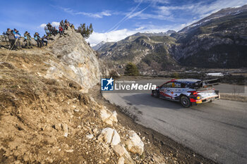 2024-01-26 - 11 NEUVILLE Thierry, WYDAEGHE Martijn, Hyundai I20 Rally1, action during the Rallye Automobile Monte Carlo 2024, 1st round of the 2024 WRC World Rally Car Championship, from January 25 to 28, 2024 at Monte Carlo, Monaco - AUTO - WRC - RALLYE AUTOMOBILE MONTE-CARLO 2024 - RALLY - MOTORS