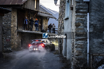 2024-01-26 - 24 CIAMIN Nicolas, ROCHE Yannick, Hyundai I2O Rally2, action during the Rallye Automobile Monte Carlo 2024, 1st round of the 2024 WRC World Rally Car Championship, from January 25 to 28, 2024 at Monte Carlo, Monaco - AUTO - WRC - RALLYE AUTOMOBILE MONTE-CARLO 2024 - RALLY - MOTORS