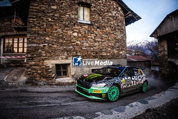 2024-01-26 - 22 SOLBERG Oliver, EDMONDSON Elliott, Skoda Fabia RS Rally2, action during the Rallye Automobile Monte Carlo 2024, 1st round of the 2024 WRC World Rally Car Championship, from January 25 to 28, 2024 at Monte Carlo, Monaco - AUTO - WRC - RALLYE AUTOMOBILE MONTE-CARLO 2024 - RALLY - MOTORS