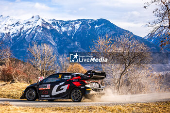 2024-01-26 - 18 KATSUTA Takamoto, JOHNSTON Aaron, Toyota GR Yaris Rally1, action during the Rallye Automobile Monte Carlo 2024, 1st round of the 2024 WRC World Rally Car Championship, from January 25 to 28, 2024 at Monte Carlo, Monaco - AUTO - WRC - RALLYE AUTOMOBILE MONTE-CARLO 2024 - RALLY - MOTORS