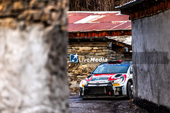 2024-01-26 - 27 LEFEBVRE Stephane, MALFOY Andy, Toyota Yaris Rally2, action during the Rallye Automobile Monte Carlo 2024, 1st round of the 2024 WRC World Rally Car Championship, from January 25 to 28, 2024 at Monte Carlo, Monaco - AUTO - WRC - RALLYE AUTOMOBILE MONTE-CARLO 2024 - RALLY - MOTORS