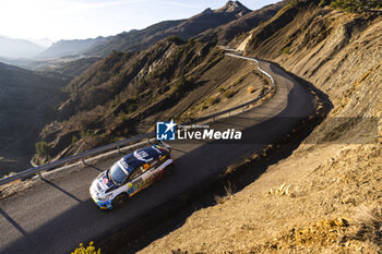 2024-01-27 - 29 SOLANS Jan, SANJUAN Rodrigo, Toyota Yaris Rally2, action during the Rallye Automobile Monte Carlo 2024, 1st round of the 2024 WRC World Rally Car Championship, from January 25 to 28, 2024 at Monte Carlo, Monaco - AUTO - WRC - RALLYE AUTOMOBILE MONTE-CARLO 2024 - RALLY - MOTORS