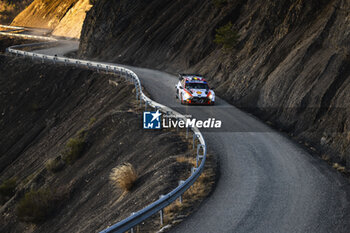 2024-01-27 - 11 NEUVILLE Thierry, WYDAEGHE Martijn, Hyundai I20 Rally1, action during the Rallye Automobile Monte Carlo 2024, 1st round of the 2024 WRC World Rally Car Championship, from January 25 to 28, 2024 at Monte Carlo, Monaco - AUTO - WRC - RALLYE AUTOMOBILE MONTE-CARLO 2024 - RALLY - MOTORS