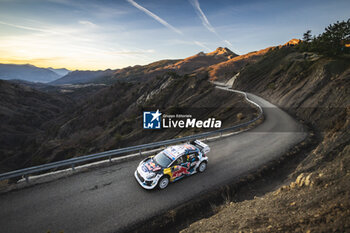 2024-01-27 - 13 MUNSTER Gregoire, LOUKA Louis, Ford Puma Rally1, action during the Rallye Automobile Monte Carlo 2024, 1st round of the 2024 WRC World Rally Car Championship, from January 25 to 28, 2024 at Monte Carlo, Monaco - AUTO - WRC - RALLYE AUTOMOBILE MONTE-CARLO 2024 - RALLY - MOTORS