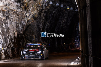 2024-01-27 - 18 KATSUTA Takamoto, JOHNSTON Aaron, Toyota GR Yaris Rally1, action during the Rallye Automobile Monte Carlo 2024, 1st round of the 2024 WRC World Rally Car Championship, from January 25 to 28, 2024 at Monte Carlo, Monaco - AUTO - WRC - RALLYE AUTOMOBILE MONTE-CARLO 2024 - RALLY - MOTORS