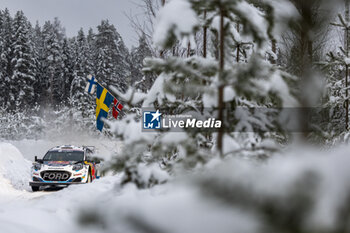 2024-02-15 - 13 MUNSTER Gregoire, LOUKA Louis, Ford Puma Rally1, action during the Rally Sweden 2024, 2nd round of the 2024 WRC World Rally Car Championship, from February 15 to 18, 2024 at Umea, Sweden - AUTO - WRC - RALLY SWEDEN 2024 - RALLY - MOTORS