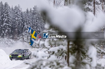 2024-02-15 - 21 SOLBERG Oliver, EDMONDSON Elliott, Skoda Fabia RS Rally2, action during the Rally Sweden 2024, 2nd round of the 2024 WRC World Rally Car Championship, from February 15 to 18, 2024 at Umea, Sweden - AUTO - WRC - RALLY SWEDEN 2024 - RALLY - MOTORS