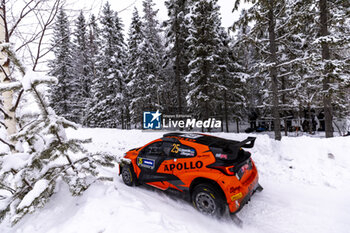 2024-02-15 - 25 LINNAMÄE Georg, MORGAN James, Toyota Yaris Rally2, action during the Rally Sweden 2024, 2nd round of the 2024 WRC World Rally Car Championship, from February 15 to 18, 2024 at Umea, Sweden - AUTO - WRC - RALLY SWEDEN 2024 - RALLY - MOTORS