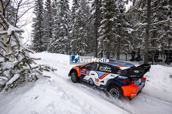 2024-02-15 - 08 TANAK Ott, JARVEOJA Martin, Hyundai I20 Rally1, action during the Rally Sweden 2024, 2nd round of the 2024 WRC World Rally Car Championship, from February 15 to 18, 2024 at Umea, Sweden - AUTO - WRC - RALLY SWEDEN 2024 - RALLY - MOTORS