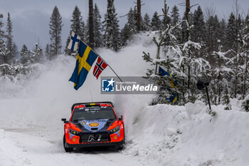 2024-02-15 - 11 NEUVILLE Thierry, WYDAEGHE Martijn, Hyundai I20 Rally1, action during the Rally Sweden 2024, 2nd round of the 2024 WRC World Rally Car Championship, from February 15 to 18, 2024 at Umea, Sweden - AUTO - WRC - RALLY SWEDEN 2024 - RALLY - MOTORS