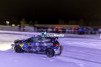 2024-02-15 - 45 DOMINGUEZ Diego, PEÑATE Rogelio, Ford Fiesta Rally3, action during the Rally Sweden 2024, 2nd round of the 2024 WRC World Rally Car Championship, from February 15 to 18, 2024 at Umea, Sweden - AUTO - WRC - RALLY SWEDEN 2024 - RALLY - MOTORS