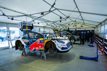 2024-02-15 - Driver Gregoire Munster And Louis Louka Of Team M-Sport Ford World Rally Team Ford Puma Rally1 Hybrid Umea Service Park, During Fia World Rally Championship Wrc Rally Sweden 2024 15 February , Umea Sweden - FIA WORLD RALLY CHAMPIONSHIP WRC RALLY SWEDEN 2024 - RALLY - MOTORS