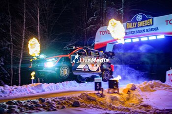 2024-02-15 - The Driver Esapekka Lappi (Fin) and Janne Ferm (Fin) Of Hyundai Shell Mobis World Rally Team, Hyundaii20 N Rally1 Hybrid,They Face In Ss1 During Fia World Rally Championship Wrc Rally Sweden 2024 15 February , Umea Sweden - FIA WORLD RALLY CHAMPIONSHIP WRC RALLY SWEDEN 2024 - RALLY - MOTORS