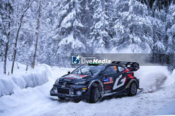 2024-02-16 - The Driver Elfyn Evans (Gb) and Scott Martin (Gb) Of Team Toyota Gazoo Racing Wrt, Toyota Gr Yaris Rally1 Hybrid ,They Face One Of Race ,During Fia World Rally Championship Wrc Rally Sweden 2024 16 February , Umea Sweden - FIA WORLD RALLY CHAMPIONSHIP WRC RALLY SWEDEN 2024 - RALLY - MOTORS
