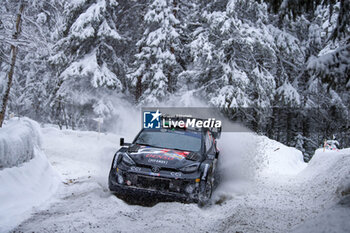 2024-02-16 - Drive Lorenzo Bertelli and Simone Scattolinin Of Team Toyota Gazoo Racing Wrt, Toyota Gr Yaris Rally1 Hybrid ,They Face One Of Race ,During Fia World Rally Championship Wrc Rally Sweden 2024 16 February , Umea Sweden - FIA WORLD RALLY CHAMPIONSHIP WRC RALLY SWEDEN 2024 - RALLY - MOTORS