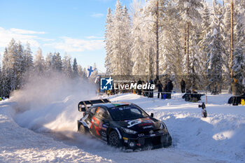 2024-02-17 - Drive Lorenzo Bertelli and Simone Scattolinin Of Team Toyota Gazoo Racing Wrt, Toyota Gr Yaris Rally1 Hybrid ,They Face Day Two Of The Race,During Fia World Rally Championship Wrc Rally Sweden 2024 17 February , Umea Sweden - FIA WORLD RALLY CHAMPIONSHIP WRC RALLY SWEDEN 2024 - RALLY - MOTORS