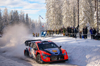 2024-02-17 - Driver Esapekka Lappi And Janne Ferm Of Hyundai Shell Mobis World Rally Team, Hyundaii20 N Rally1 Hybrid,They Face Day Two Of The Race,During Fia World Rally Championship Wrc Rally Sweden 2024 17 February , Umea Sweden - FIA WORLD RALLY CHAMPIONSHIP WRC RALLY SWEDEN 2024 - RALLY - MOTORS