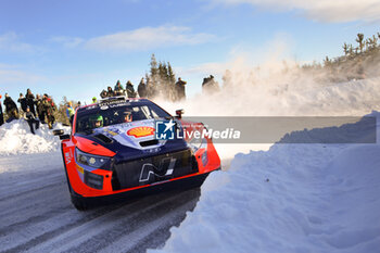 2024-02-17 - Driver Esapekka Lappi And Janne Ferm Of Hyundai Shell Mobis World Rally Team, Hyundaii20 N Rally1 Hybrid,They Face Day Two Of The Race,During Fia World Rally Championship Wrc Rally Sweden 2024 17 February , Umea Sweden - FIA WORLD RALLY CHAMPIONSHIP WRC RALLY SWEDEN 2024 - RALLY - MOTORS