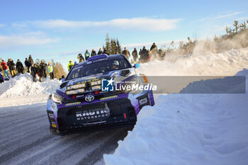 2024-02-17 - Drive Roope Korhonen And Anssi Viinikka,Toyota Gr Yaris,They Face Day Two Of The Race,During Fia World Rally Championship Wrc Rally Sweden 2024 17 February , Umea Sweden - FIA WORLD RALLY CHAMPIONSHIP WRC RALLY SWEDEN 2024 - RALLY - MOTORS