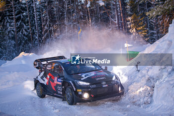2024-02-18 - Driver Elfyn Evans And Co-Driver Scott Martin Of The Team Toyota Gazoo Racing Wrt, Toyota Gr Yaris Rally1 Hybrid ,They Face Third Day Of The Race,Compete During Fia World Rally Championship Wrc Rally Sweden 2024 18 February , Umea Sweden - FIA WORLD RALLY CHAMPIONSHIP WRC RALLY SWEDEN 2024  - RALLY - MOTORS