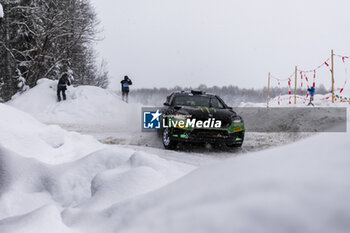 2024-02-16 - 21 SOLBERG Oliver, EDMONDSON Elliott, Skoda Fabia RS Rally2, action during the Rally Sweden 2024, 2nd round of the 2024 WRC World Rally Car Championship, from February 15 to 18, 2024 at Umea, Sweden - AUTO - WRC - RALLY SWEDEN 2024 - RALLY - MOTORS