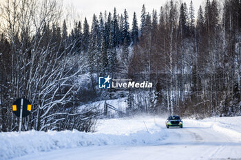 2024-02-17 - 21 SOLBERG Oliver, EDMONDSON Elliott, Skoda Fabia RS Rally2, action during the Rally Sweden 2024, 2nd round of the 2024 WRC World Rally Car Championship, from February 15 to 18, 2024 at Umea, Sweden - AUTO - WRC - RALLY SWEDEN 2024 - RALLY - MOTORS