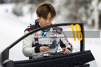 2024-02-17 - KATSUTA Takamoto, Toyota GR Yaris Rally1, portrait during the Rally Sweden 2024, 2nd round of the 2024 WRC World Rally Car Championship, from February 15 to 18, 2024 at Umea, Sweden - AUTO - WRC - RALLY SWEDEN 2024 - RALLY - MOTORS