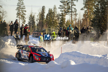 2024-02-17 - 04 LAPPI Esapekka, FERM Janne, Hyundai I20 Rally1, action during the Rally Sweden 2024, 2nd round of the 2024 WRC World Rally Car Championship, from February 15 to 18, 2024 at Umea, Sweden - AUTO - WRC - RALLY SWEDEN 2024 - RALLY - MOTORS
