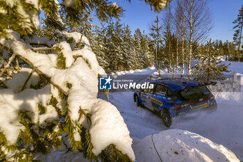 2024-02-17 - 23 LINDHOLM Emil, HÄMÄLÄINEN Reeta, Hyundai I2O Rally2, action during the Rally Sweden 2024, 2nd round of the 2024 WRC World Rally Car Championship, from February 15 to 18, 2024 at Umea, Sweden - AUTO - WRC - RALLY SWEDEN 2024 - RALLY - MOTORS