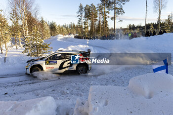 2024-02-17 - 34 YAMAMOTO Yuki, SALMINEN Marko, Toyota Yaris Rally2, action during the Rally Sweden 2024, 2nd round of the 2024 WRC World Rally Car Championship, from February 15 to 18, 2024 at Umea, Sweden - AUTO - WRC - RALLY SWEDEN 2024 - RALLY - MOTORS
