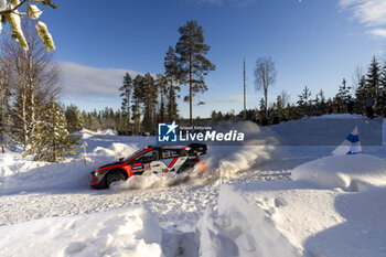 2024-02-17 - 08 TANAK Ott, JARVEOJA Martin, Hyundai I20 Rally1, action during the Rally Sweden 2024, 2nd round of the 2024 WRC World Rally Car Championship, from February 15 to 18, 2024 at Umea, Sweden - AUTO - WRC - RALLY SWEDEN 2024 - RALLY - MOTORS