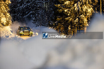 2024-02-18 - 21 SOLBERG Oliver, EDMONDSON Elliott, Skoda Fabia RS Rally2, action during the Rally Sweden 2024, 2nd round of the 2024 WRC World Rally Car Championship, from February 15 to 18, 2024 at Umea, Sweden - AUTO - WRC - RALLY SWEDEN 2024 - RALLY - MOTORS