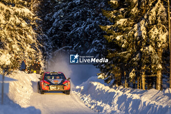2024-02-18 - 04 LAPPI Esapekka, FERM Janne, Hyundai I20 Rally1, action during the Rally Sweden 2024, 2nd round of the 2024 WRC World Rally Car Championship, from February 15 to 18, 2024 at Umea, Sweden - AUTO - WRC - RALLY SWEDEN 2024 - RALLY - MOTORS
