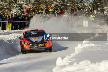 2024-02-18 - 11 NEUVILLE Thierry, WYDAEGHE Martijn, Hyundai I20 Rally1, action during the Rally Sweden 2024, 2nd round of the 2024 WRC World Rally Car Championship, from February 15 to 18, 2024 at Umea, Sweden - AUTO - WRC - RALLY SWEDEN 2024 - RALLY - MOTORS
