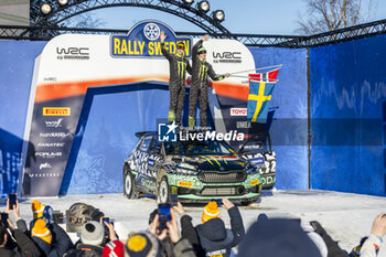 2024-02-18 - SOLBERG Oliver, EDMONDSON Elliott, Skoda Fabia RS Rally2, portrait during the Rally Sweden 2024, 2nd round of the 2024 WRC World Rally Car Championship, from February 15 to 18, 2024 at Umea, Sweden - AUTO - WRC - RALLY SWEDEN 2024 - RALLY - MOTORS