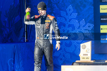 2024-02-18 - Romet JÜRGENSON, Siim OJA, Ford Fiesta Rally3, podium, portrait during the Rally Sweden 2024, 2nd round of the 2024 WRC World Rally Car Championship, from February 15 to 18, 2024 at Umea, Sweden - AUTO - WRC - RALLY SWEDEN 2024 - RALLY - MOTORS