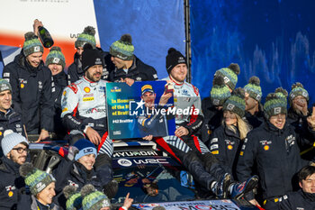 2024-02-18 - LAPPI Esapekka, Hyundai I20 Rally1, portrait, FERM Janne, Hyundai I20 Rally1, portrait, podium, portrait during the Rally Sweden 2024, 2nd round of the 2024 WRC World Rally Car Championship, from February 15 to 18, 2024 at Umea, Sweden - AUTO - WRC - RALLY SWEDEN 2024 - RALLY - MOTORS