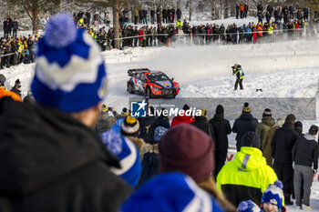 2024-02-18 - 08 TANAK Ott, JARVEOJA Martin, Hyundai I20 Rally1, action during the Rally Sweden 2024, 2nd round of the 2024 WRC World Rally Car Championship, from February 15 to 18, 2024 at Umea, Sweden - AUTO - WRC - RALLY SWEDEN 2024 - RALLY - MOTORS