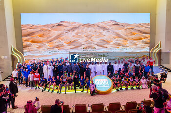 2024-02-25 - Picture of all during the Press Conference of the 2024 Abu Dhabi Desert Challenge, on February 25, 2024 in Abu Dhabi, United Arab Emirates - W2RC - ABU DHABI DESERT CHALLENGE 2024 - RALLY - MOTORS