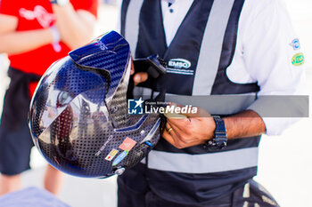 2024-02-25 - helmet, casque, during the Scrutineering of the 2024 Abu Dhabi Desert Challenge, on February 25, 2024 in Abu Dhabi, United Arab Emirates - W2RC - ABU DHABI DESERT CHALLENGE 2024 - RALLY - MOTORS