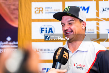 2024-02-25 - BRANCH Ross (BWA), Hero Motorsports Team Rally, Hero 450 Rally, FIM W2RC, portrait during the Press Conference of the 2024 Abu Dhabi Desert Challenge, on February 25, 2024 in Abu Dhabi, United Arab Emirates - W2RC - ABU DHABI DESERT CHALLENGE 2024 - RALLY - MOTORS