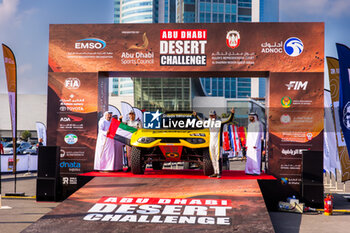 2024-02-26 - 212 BAUMGART Marcos (BRA), CINCEA Kleber (BRA), X Rally Team Motorsports, Prodrive Hunter, FIA W2RC, ambiance during the starting podium of the 2024 Abu Dhabi Desert Challenge, on February 26, 2024 in Abu Dhabi, United Arab Emirates - W2RC - ABU DHABI DESERT CHALLENGE 2024 - RALLY - MOTORS