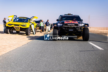 2024-02-27 - 203 MORAES Lucas (BRA), MONLEON Armand (ESP), Toyota Gazoo Racing, Toyota GR DKR Hilux, FIA W2RC, ambiance during the Stage 1 of the 2024 Abu Dhabi Desert Challenge, on February 27, 2024 in Al Dhannah, United Arab Emirates - W2RC - ABU DHABI DESERT CHALLENGE 2024 - RALLY - MOTORS